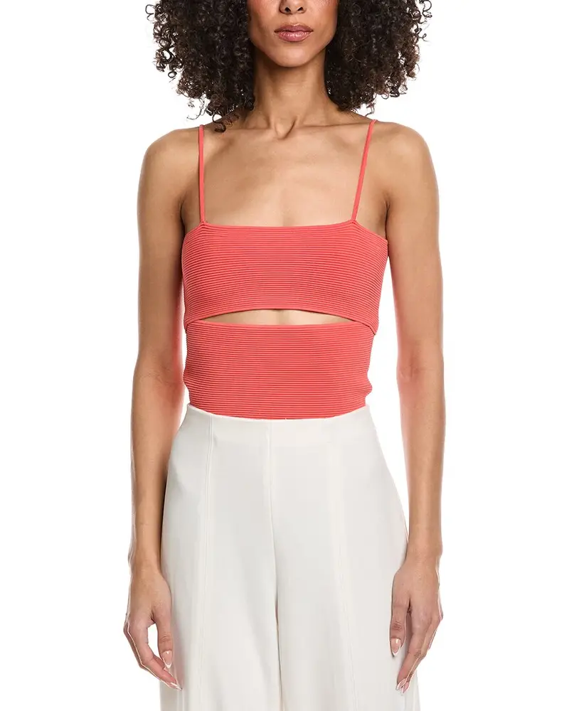 Lapointe Crepe Matte Front Slit Tank 1