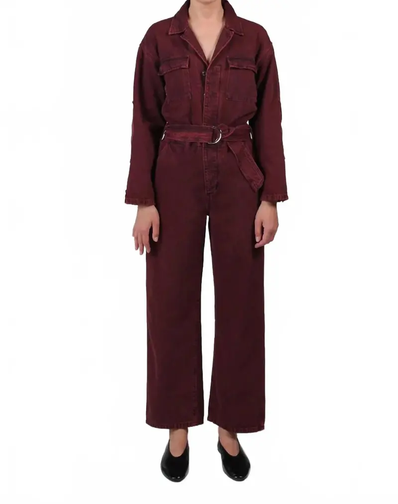 Larsen Utility Jumpsuit In Red 1