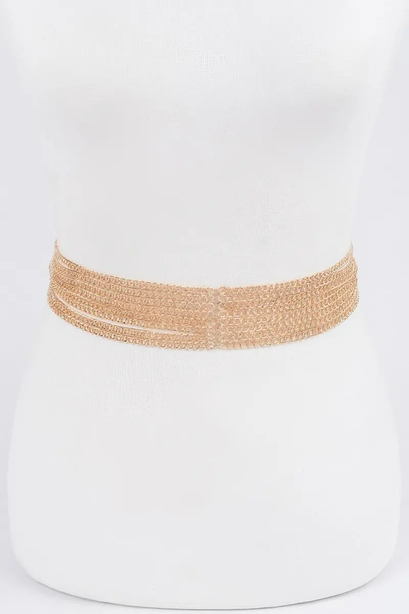 Layered Chain Statement Belt 1