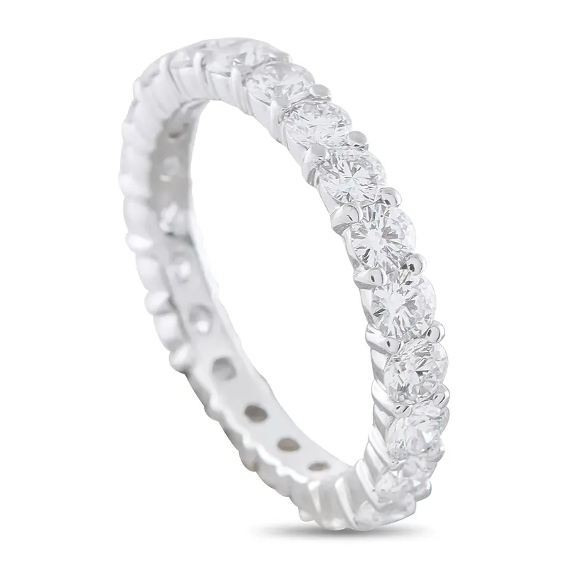 Lb Exclusive 18K White Gold 2.34Ct Diamond Eternity Band Ring Mf16-041026 1