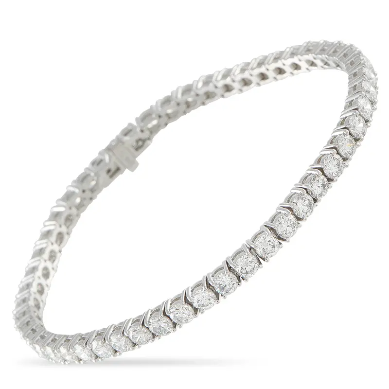 Lb Exclusive 18K White Gold 8.26Ct Diamond Tennis Bracelet Mf07-041526 1