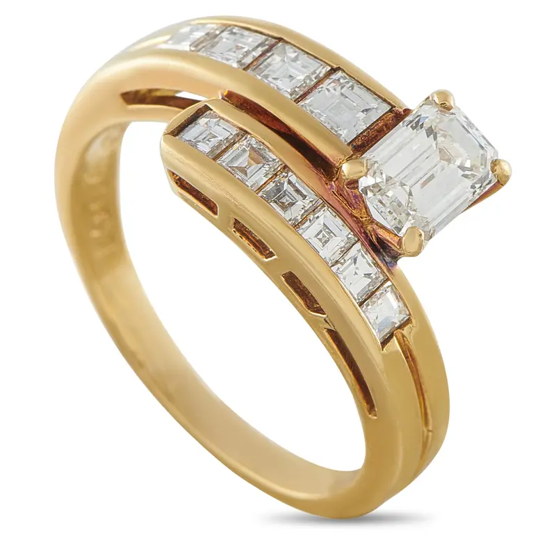 Lb Exclusive 18K Yellow Gold 1.28Ct Diamond Ring Mf20-041426 1