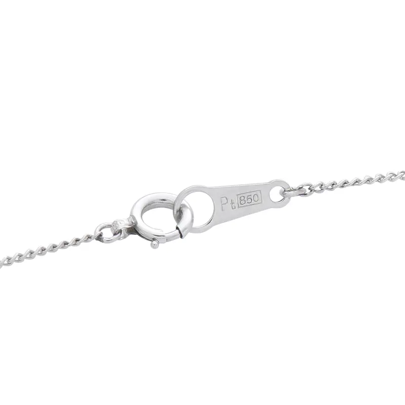 Lb Exclusive Platinum 0.16Ct Diamond And Sapphire Pendant Necklace Mf27-041326 2