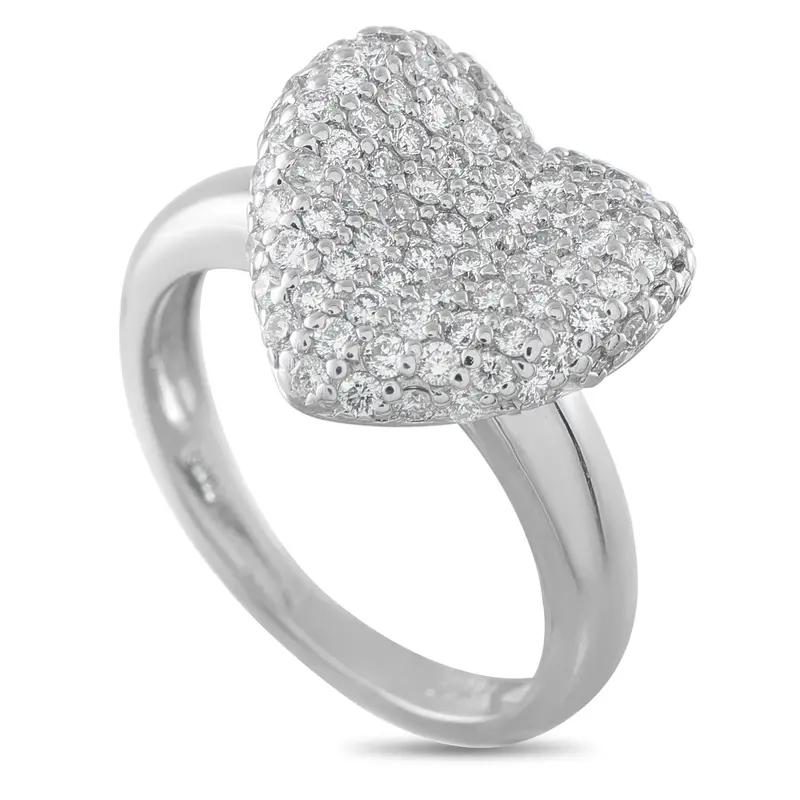 Lb Exclusive Platinum 1.0Ct Diamond Heart Ring Mf30-041426 1