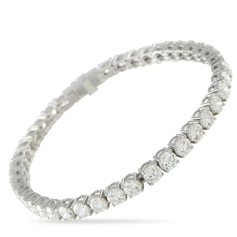 Lb Exclusive Platinum 11.57Ct Diamond Tennis Bracelet Mf02-041526 1