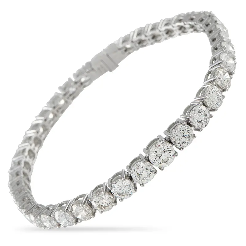 Lb Exclusive Platinum 13.82Ct Diamond Tennis Bracelet Mf04-041526 1
