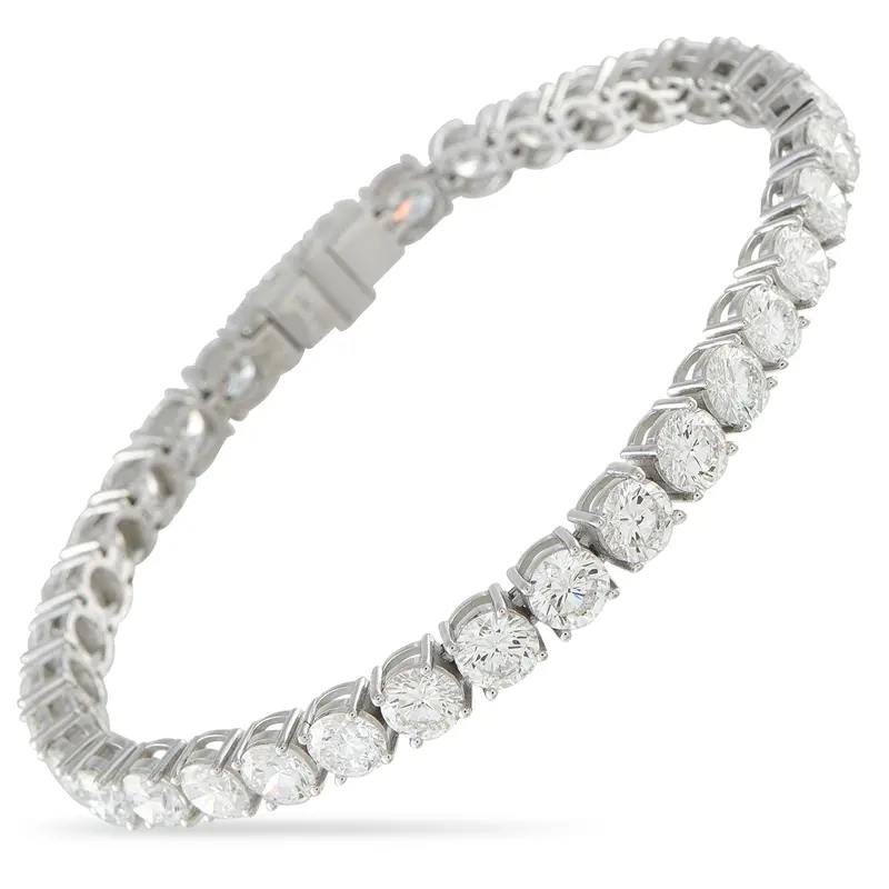 Lb Exclusive Platinum 15.58Ct Diamond Tennis Bracelet Mf01-041526 1