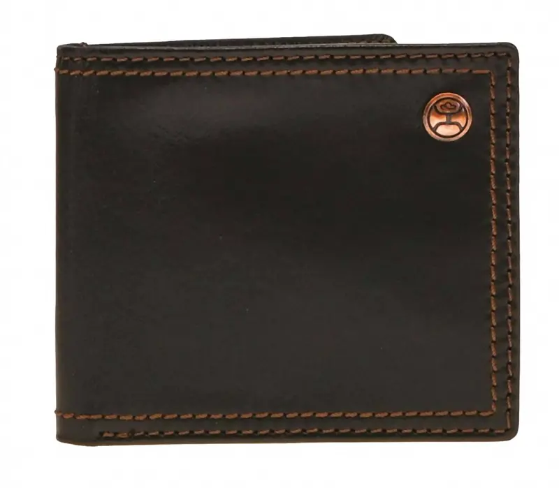 Leather Bifold Wallet In Black 1
