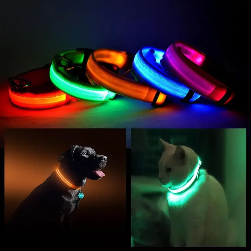 Led Pet Safety Halo Style Collar, Orange, X-Large 1