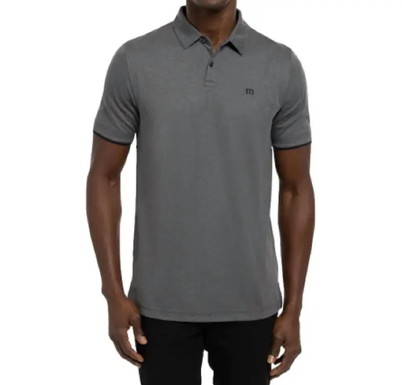 Light Valley Polo Shirt In Heather Dark Grey 1