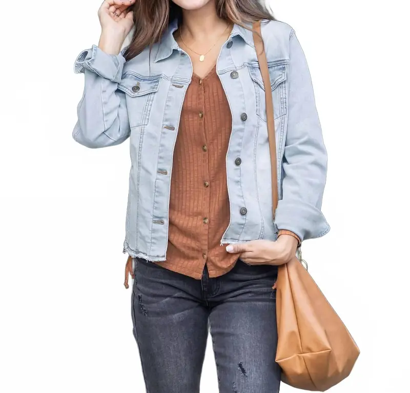 Lightwash Denim Jacket In Blue 1