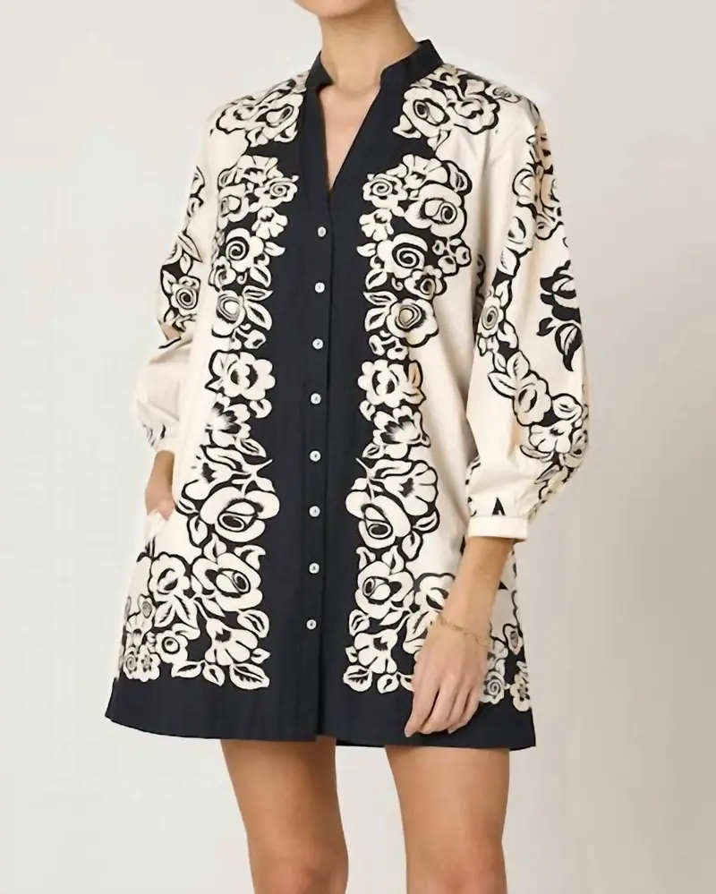 Lilian Mini Dress In Botanico 1