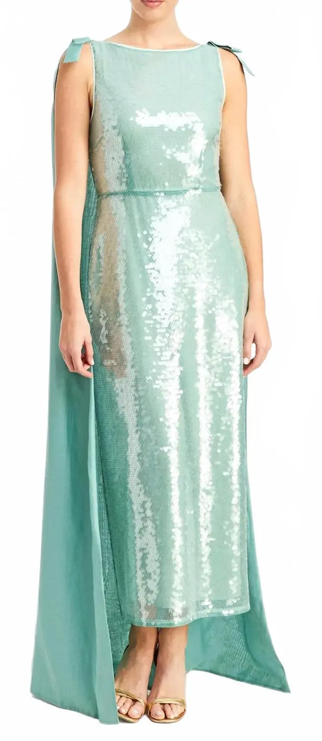 Lillian Covertible Cape Dress In Green 1