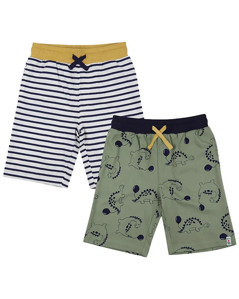 Lilly And Sid 2Pk Dizzy Dino/Stripe Short 1