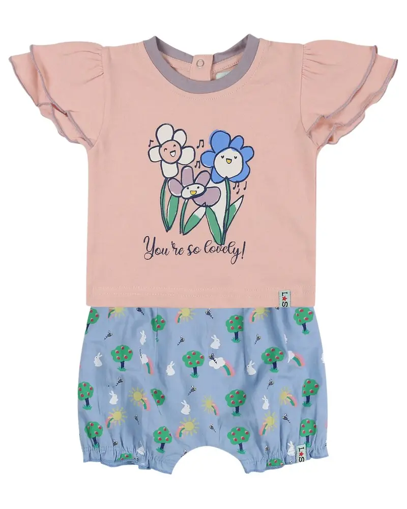 Lilly And Sid Bunny Short & T-Shirt Set 1