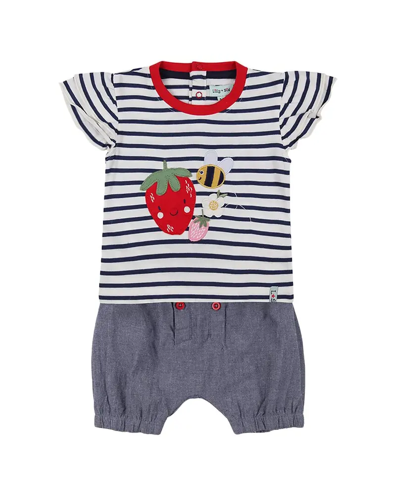 Lilly And Sid Busy Bee Applique Short Set 1