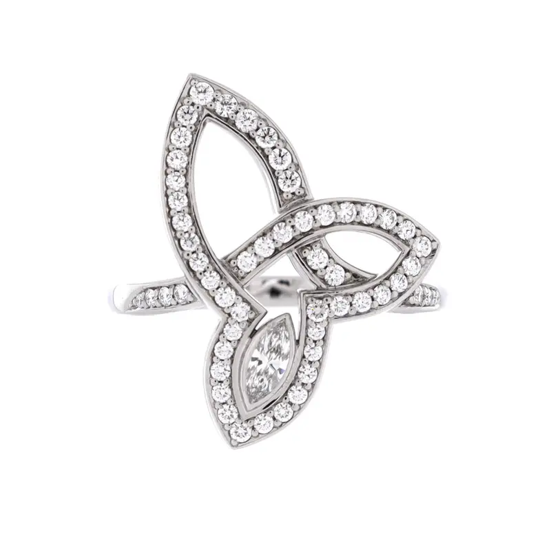 Lily Cluster Ring Platinum And Diamonds 1