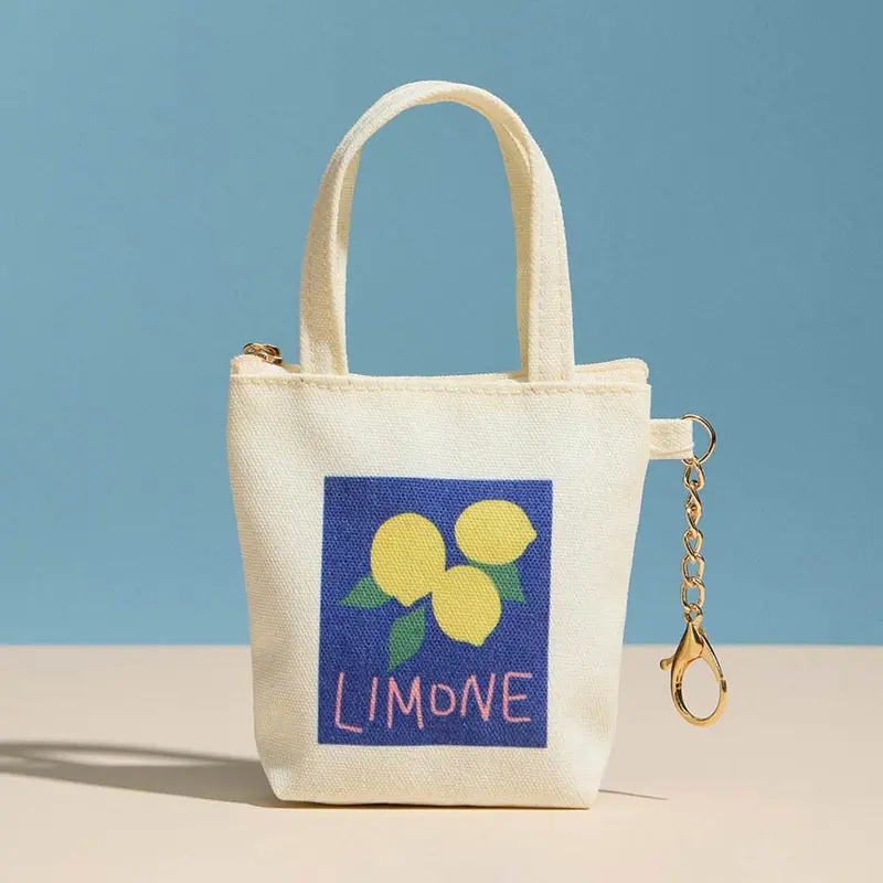 Limone Graphic Printed Keychain Mini Tote Bag 1