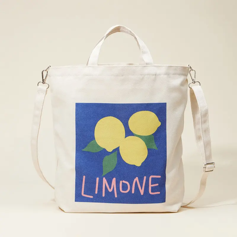 Limone Printed Top Handle Canvas Bag / Crossbody Bag 1