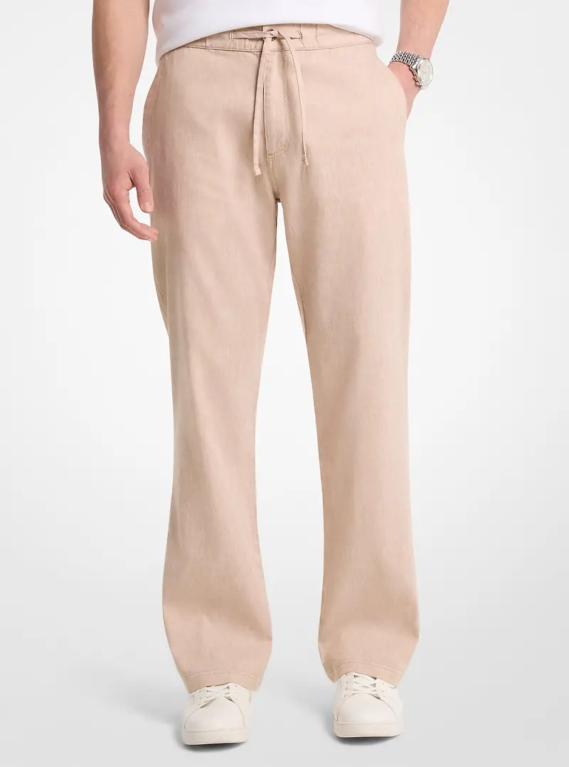 Linen And Cotton Blend Pants 1