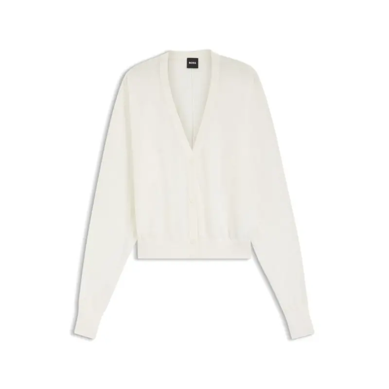 Linen-Cotton Cardigan With Buttoned Front 1