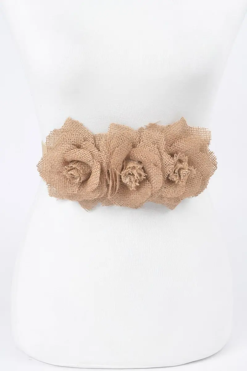 Linnen Flowers Elastic Belt 1