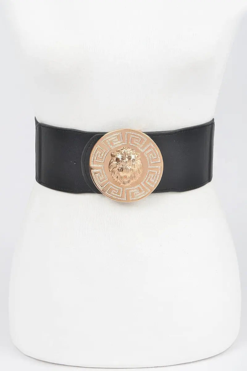 Lion Buckle Elastic Belt 1