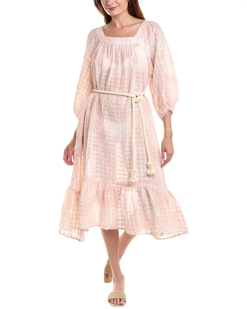 Lisa Marie Fernandez Laure Linen-Blend Maxi Dress 1