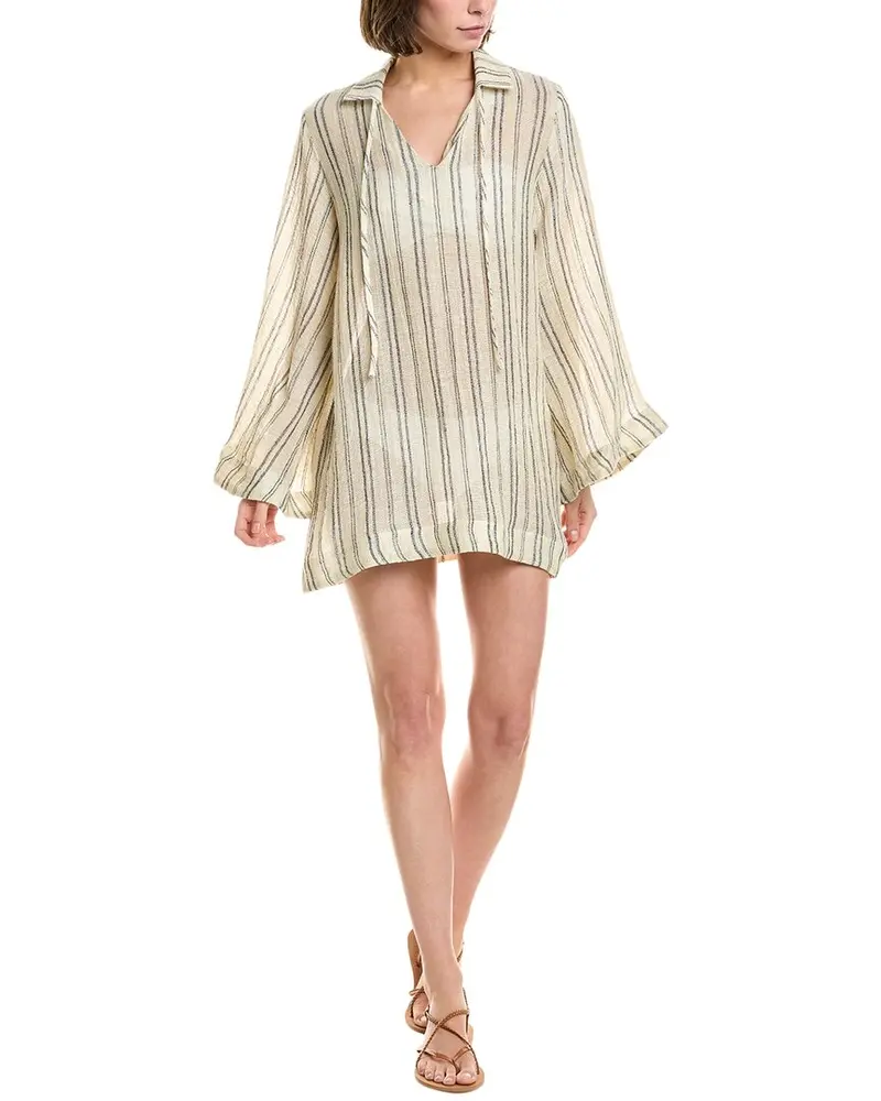 Lisa Marie Fernandez Linen-Blend Beach Cape Mini 1