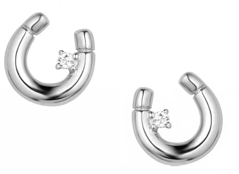 Little Light Horseshoe Earrings In Silver 1