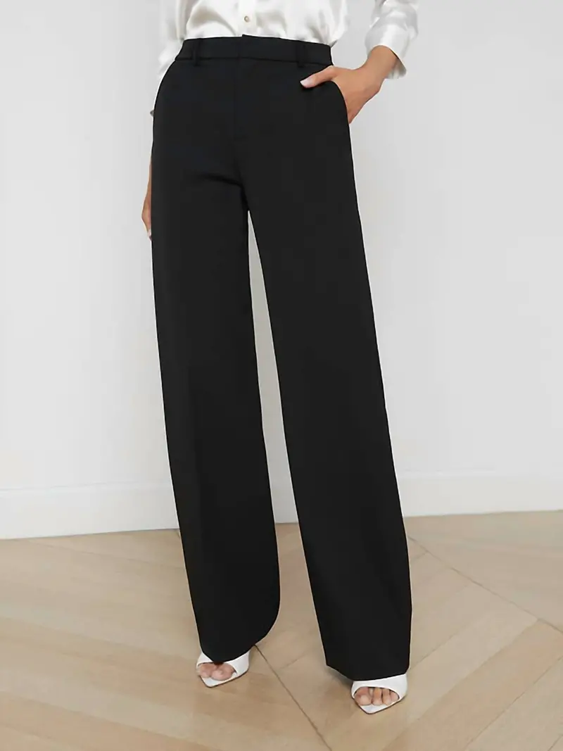 Livvy Straight Leg Trouser In Black 1