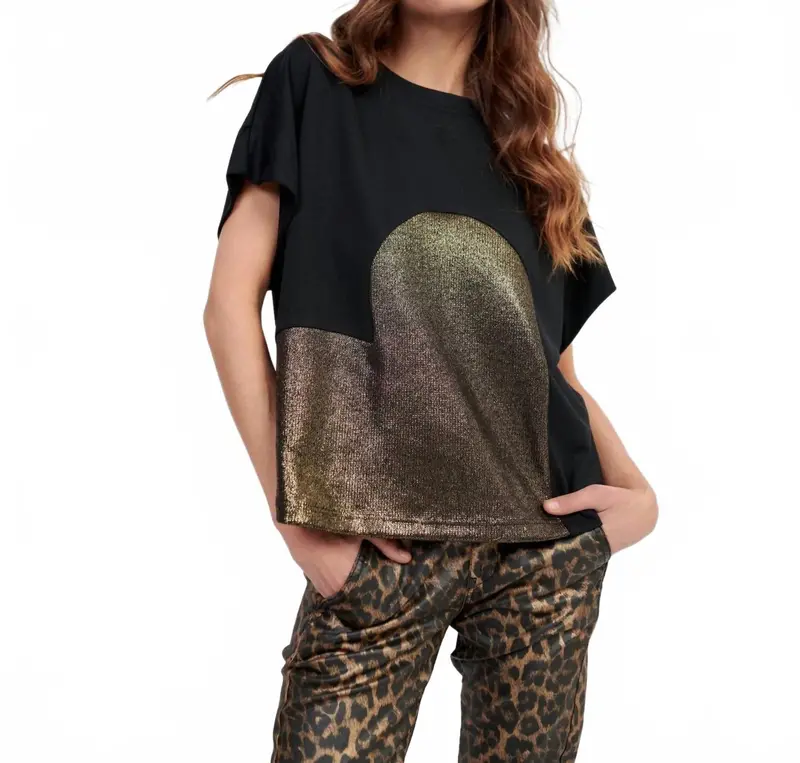 Lola Heart Tee In Gold 1