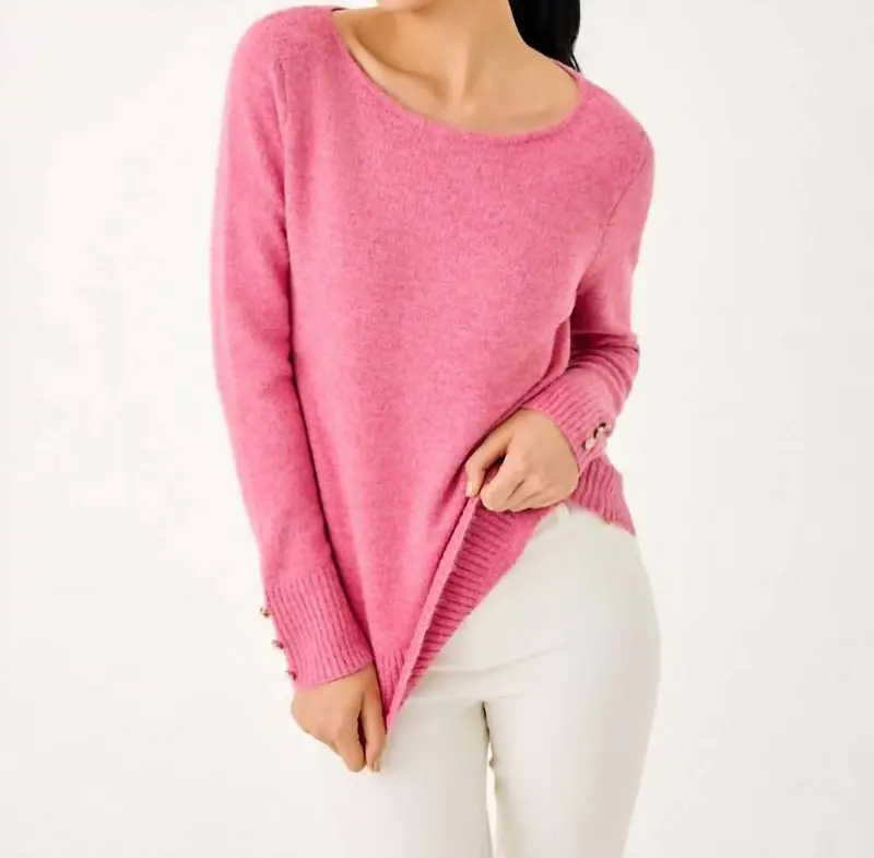Lola Sequin Sweater In Confetti Pink Metallic 1