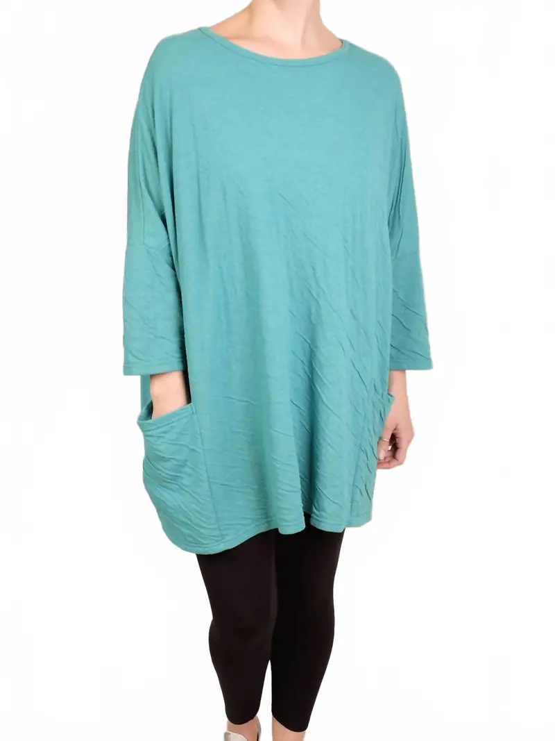 Long Sleeve Crew Pullover In Riviera 1