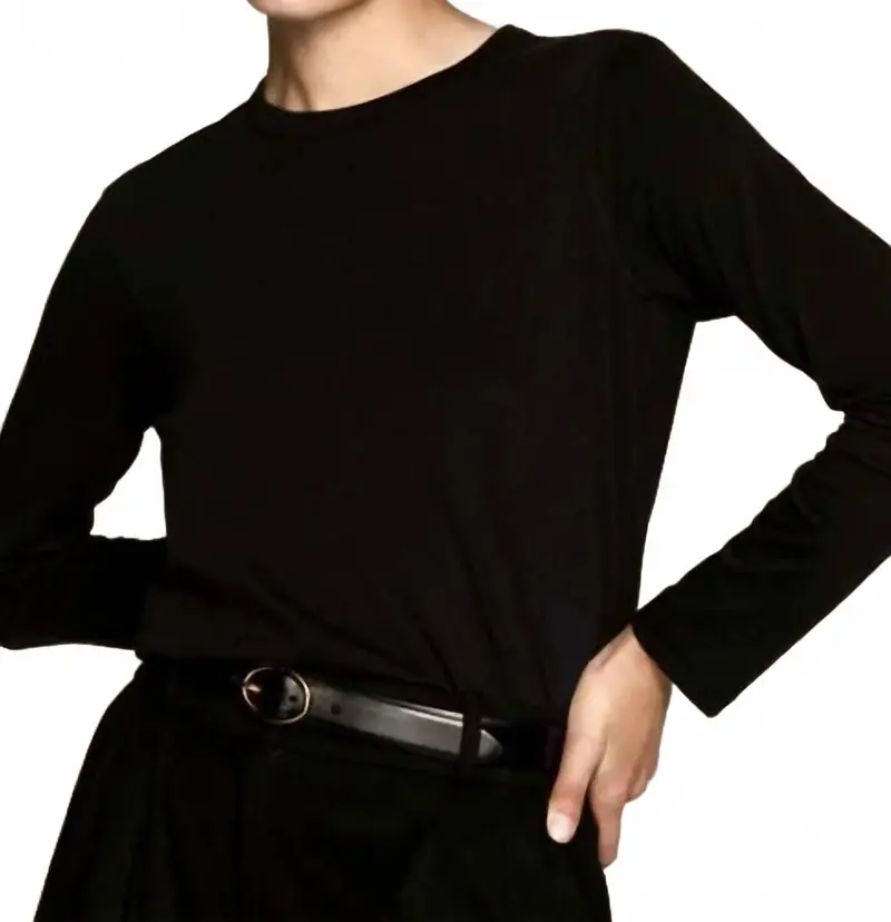 Long Sleeve Perfect Tee In Black 1