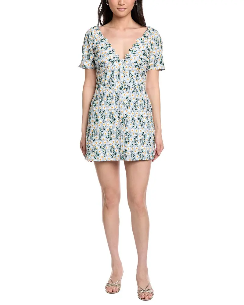 Lost + Wander Breath Of Youth Linen-Blend Mini Dress 1