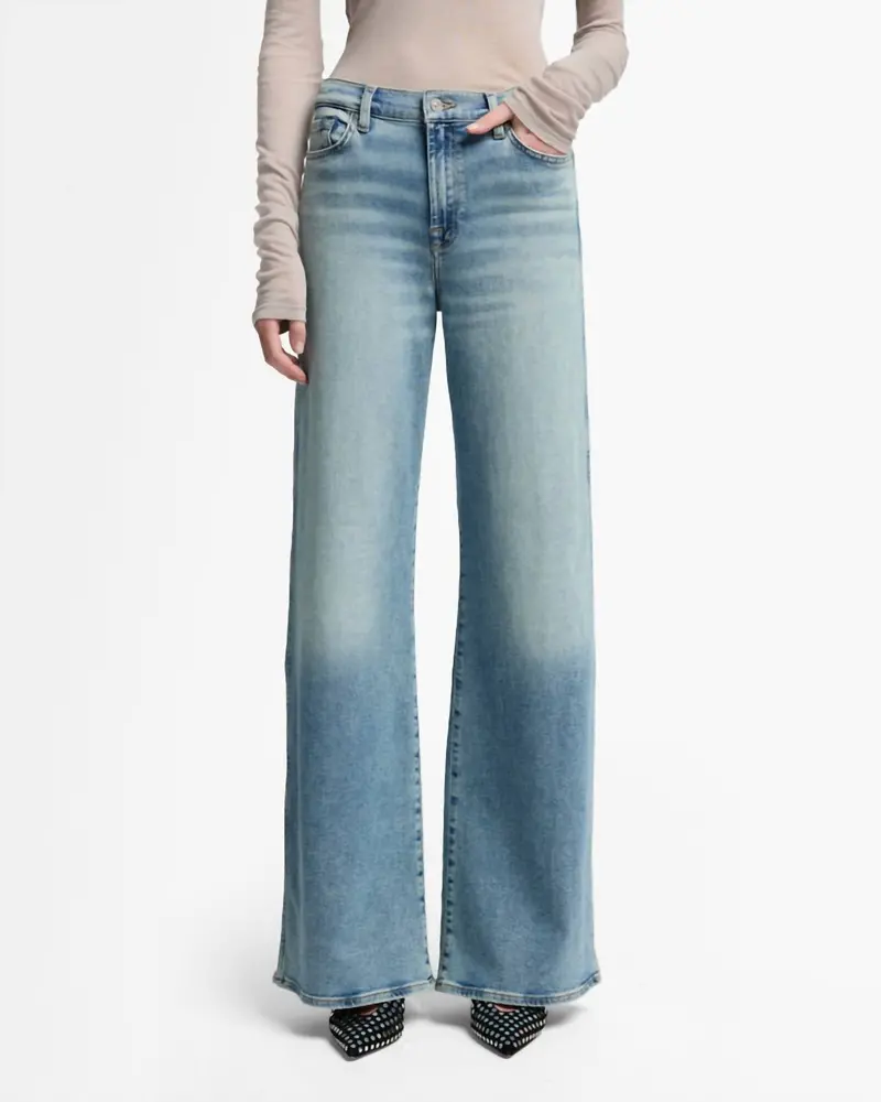 Lotta High Waist Wide Leg Jeans In Amuse Me 1