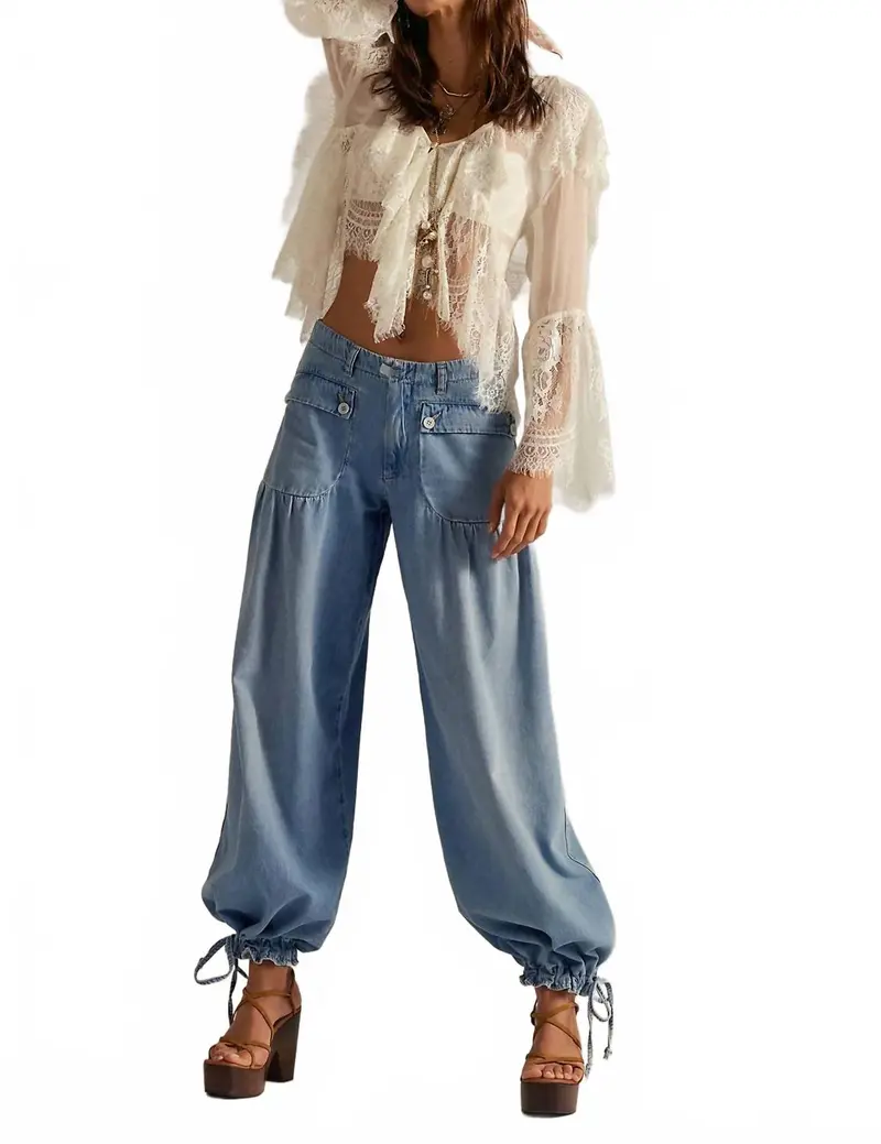 Lotus Balloon Jeans In Bijou Blue 1