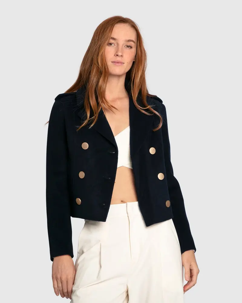 Love Me Now Wool Blend Military Style Coat 1