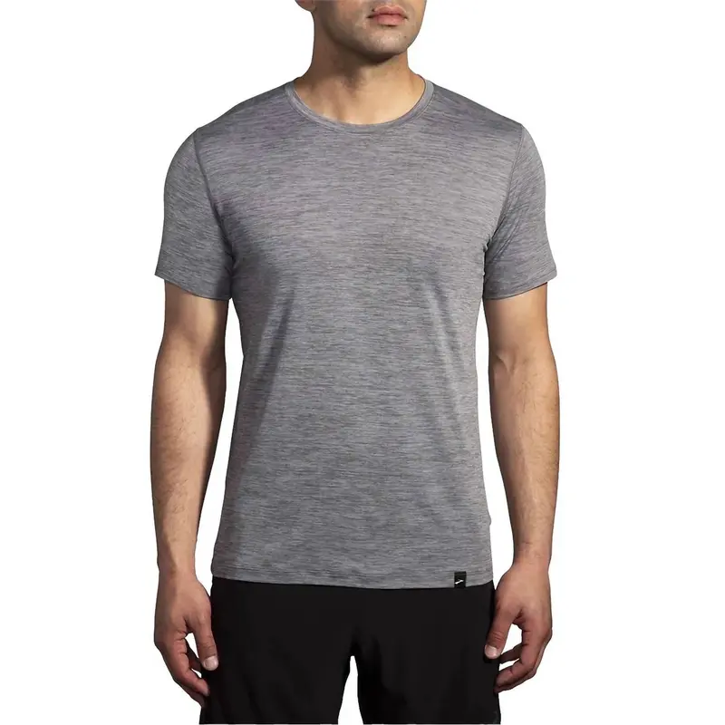 Luxe Short Sleeve Tee In Heather Charcoal 1