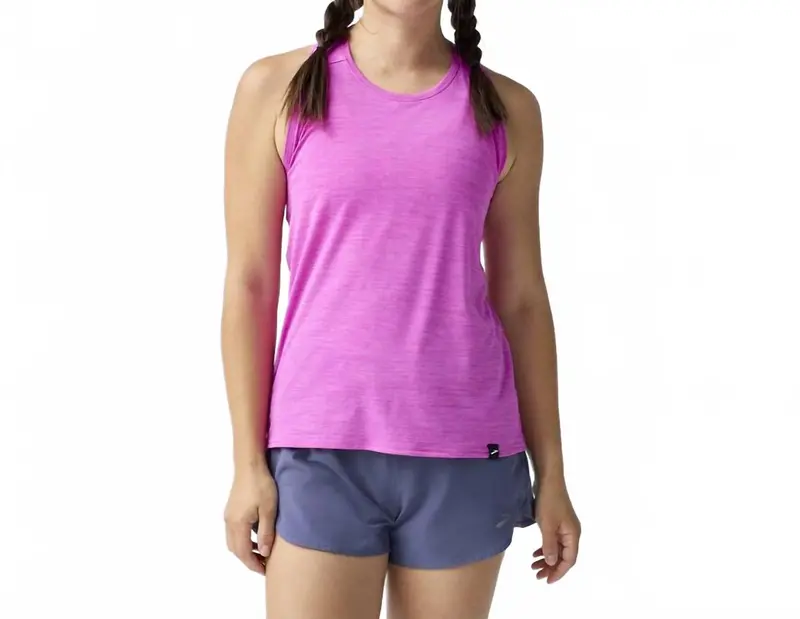 Luxe Tank Top In Heather Magenta 1