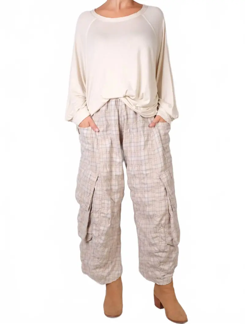 Lycra Baseball Pullover In Cream 1