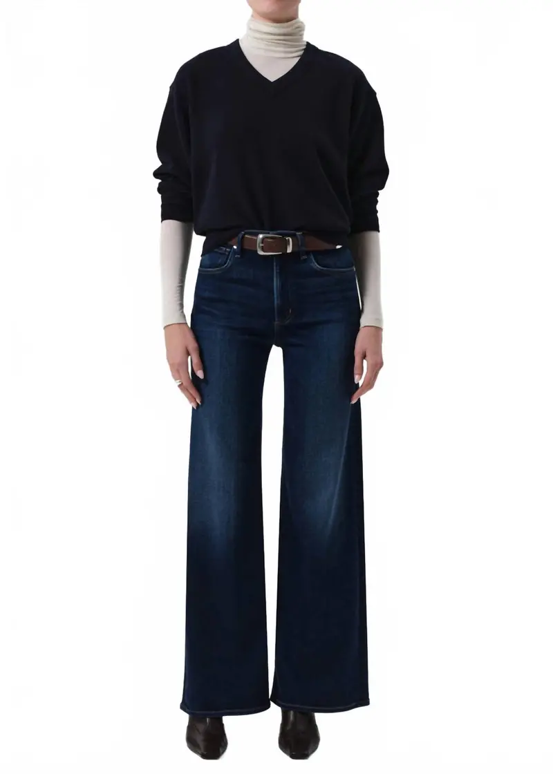 Lyra Long Wide Jean In Dark Indigo 1