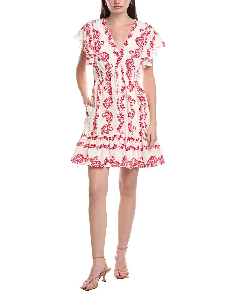 Maison Tara Printed Gingham Dress 1