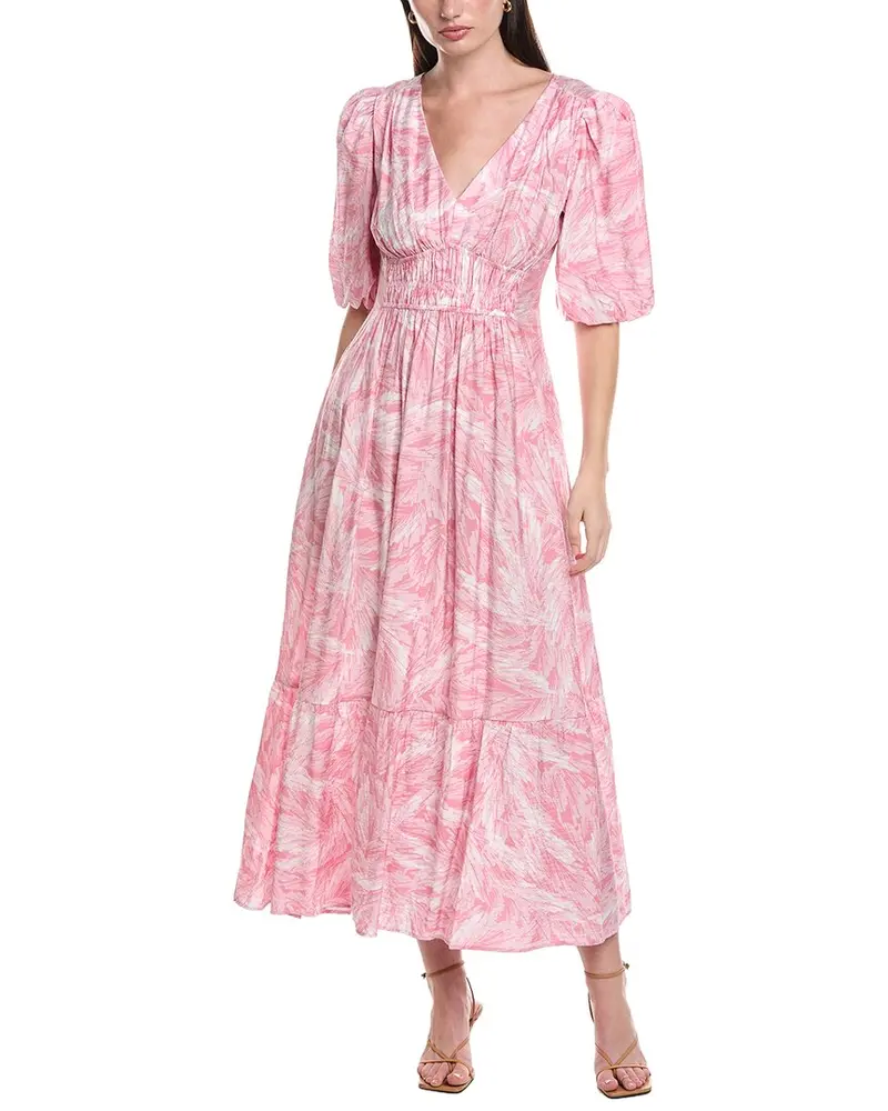 Maison Tara Printed Marrakesh Short Sleeve Midi Dress 1