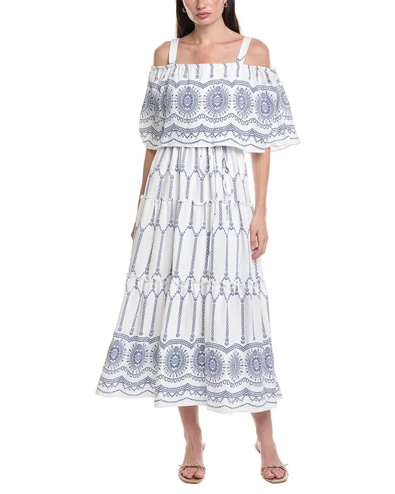 Maison Tara Printed Stone Midi Dress 1