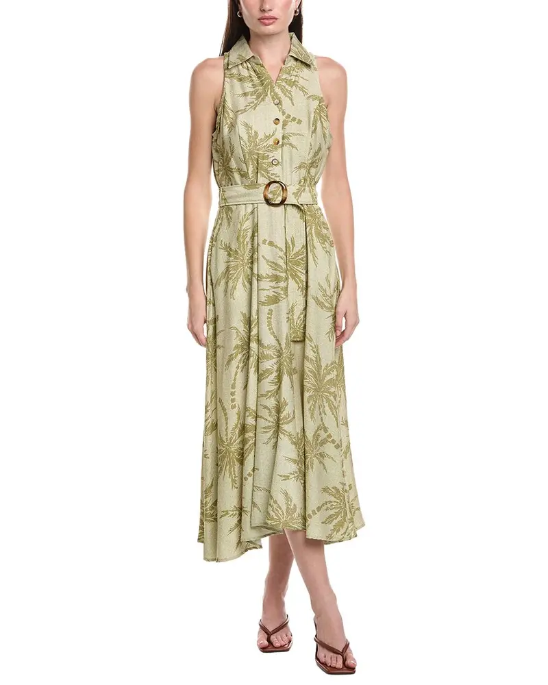Maison Tara Printed Stone Sleeveless Midi Dress 1