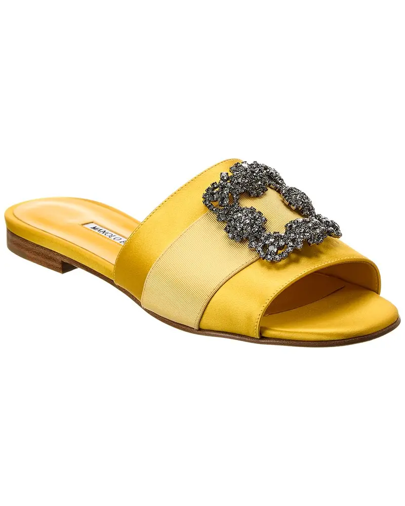 Manolo Blahnik Martamod Satin Sandal 1