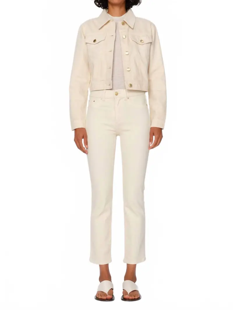 Mara Straight Mid Rise Instasculpt Anke Jeans In Ecru 1