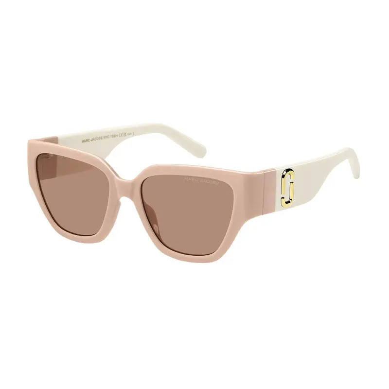 Marc Jacobs Sunglasses Cat Eye Full Rim, Nude Frame And Brown Lens Marc724/S0fwm4s 1